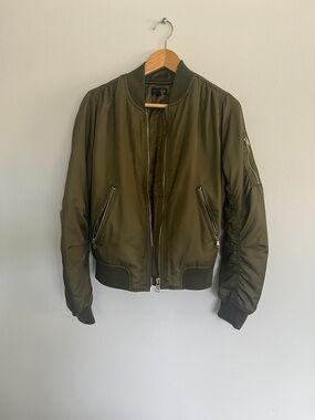 Topshop Olive Green Bomber Jacket